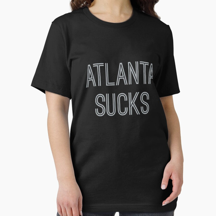 Atlanta Sucks Silver Text Essential T Shirt