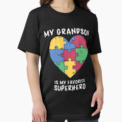 Autism Awareness, My Grandson Is My Favorite Superhero Essential T-Shirt