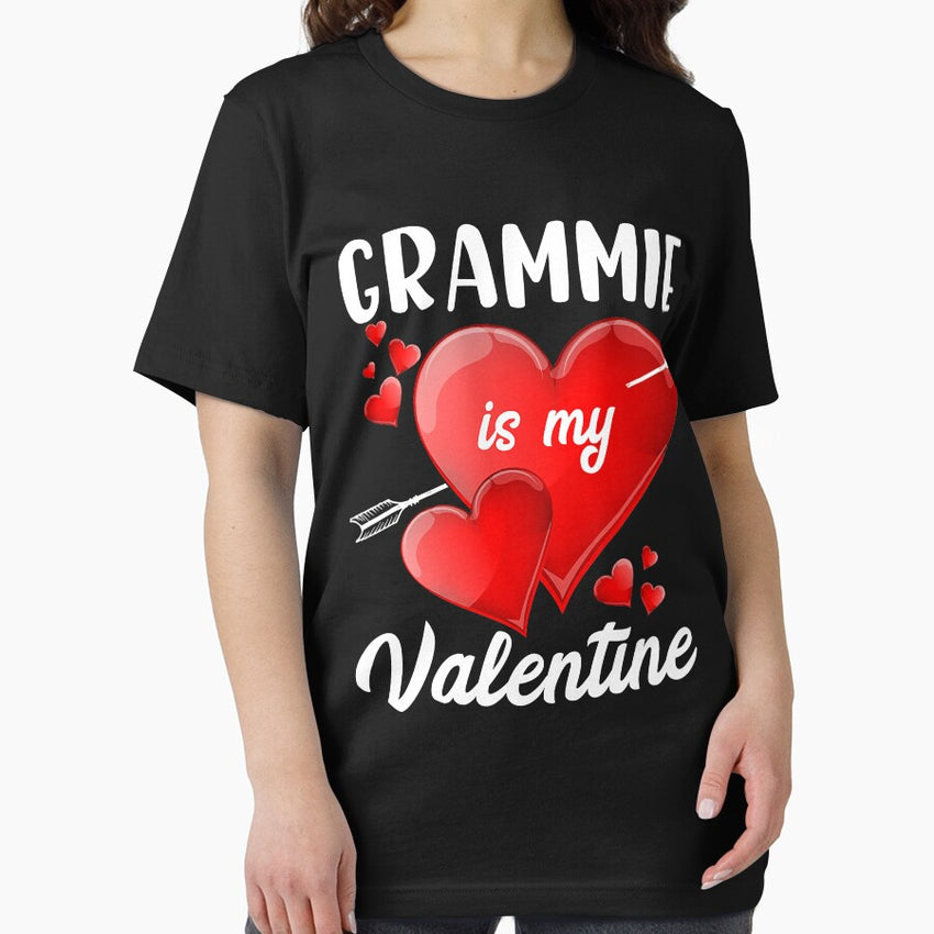 Boys Girls Kids Valentines Day Grammie Is My Valentine Essential T-Shirt