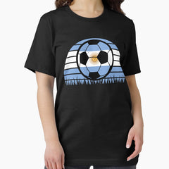 Argentina Flag Soccer Patriotic Football Kids Boys Men Women Essential T-Shirt