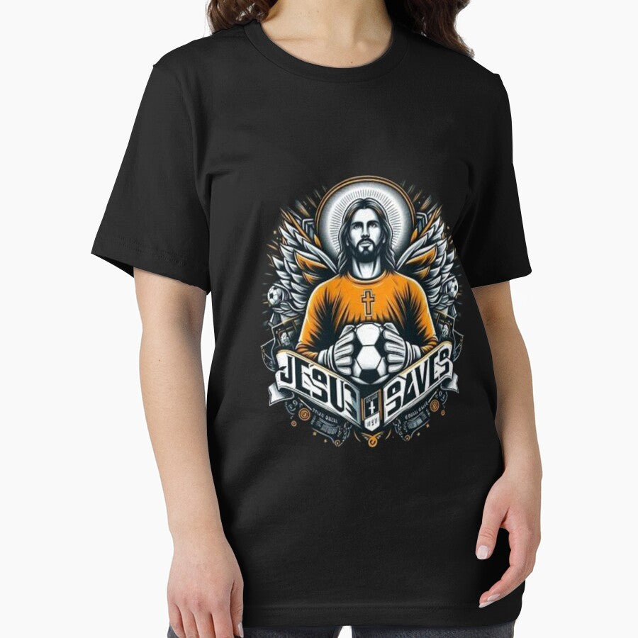 "Jesus Saves Soccer Goalie" . JESUS FOOTBALL Essential T-Shirt