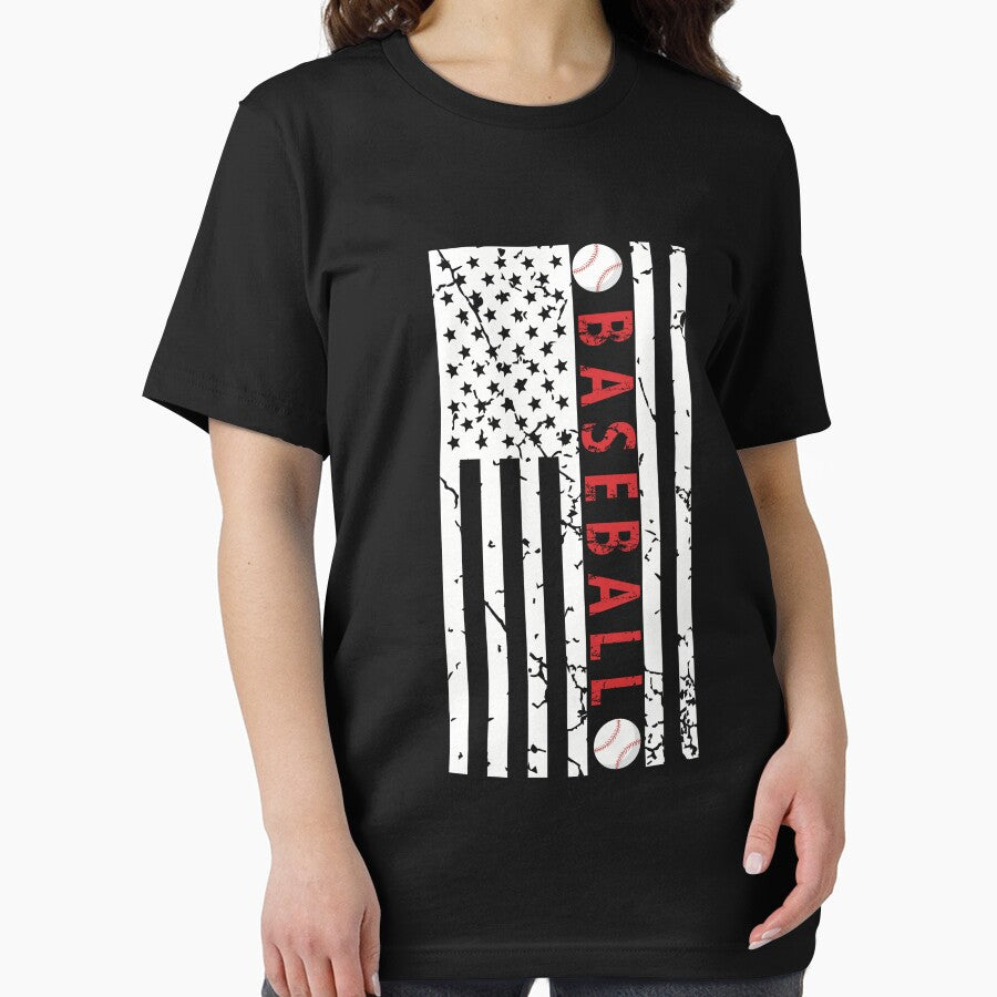 American Grunge Flag Baseball Fans Lover Essential T-Shirt