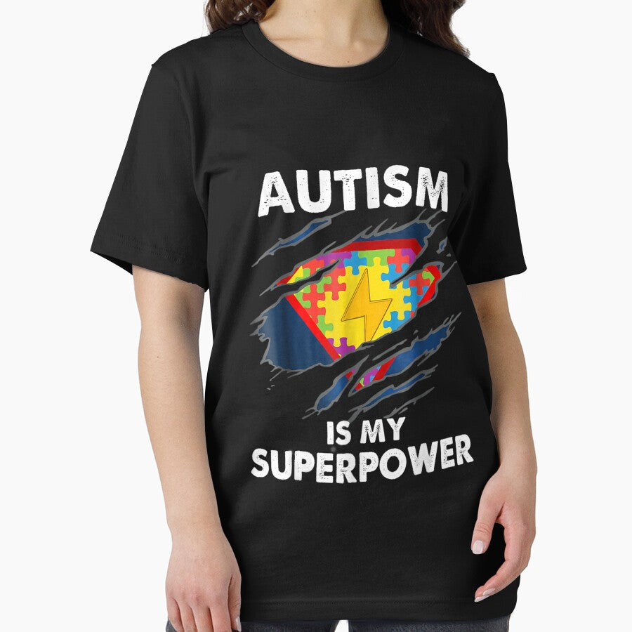 Autism is My Super Power Superhero Shirt, Autism Awareness Essential T-Shirt