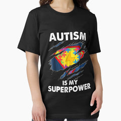 Autism is My Super Power Superhero Shirt, Autism Awareness Essential T-Shirt