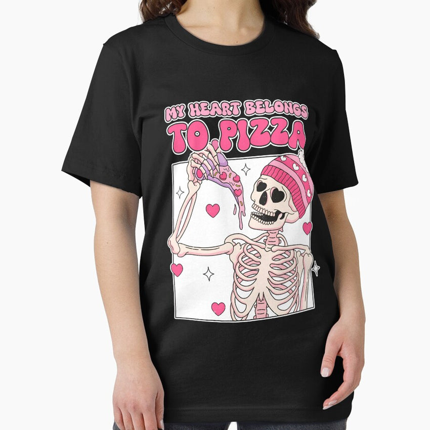 My Heart Belongs To Pizza Vintage Quote Essential T-Shirt