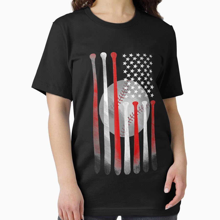 American Flag Funny Baseball Flag Essential T-Shirt