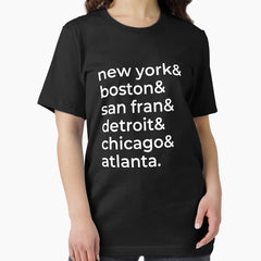 American Cities New York Boston San Francisco Detroit Chicago Atlanta Essential T Shirt