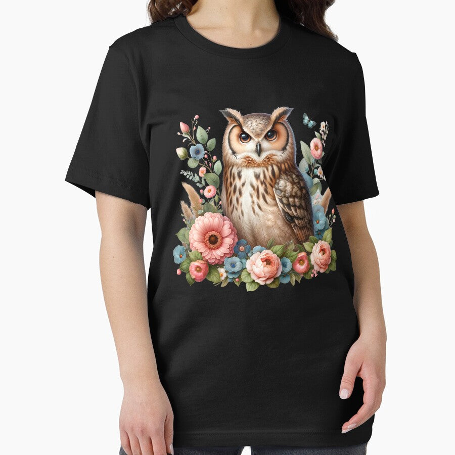 Owl Aesthetic Floral Essential T Shirt