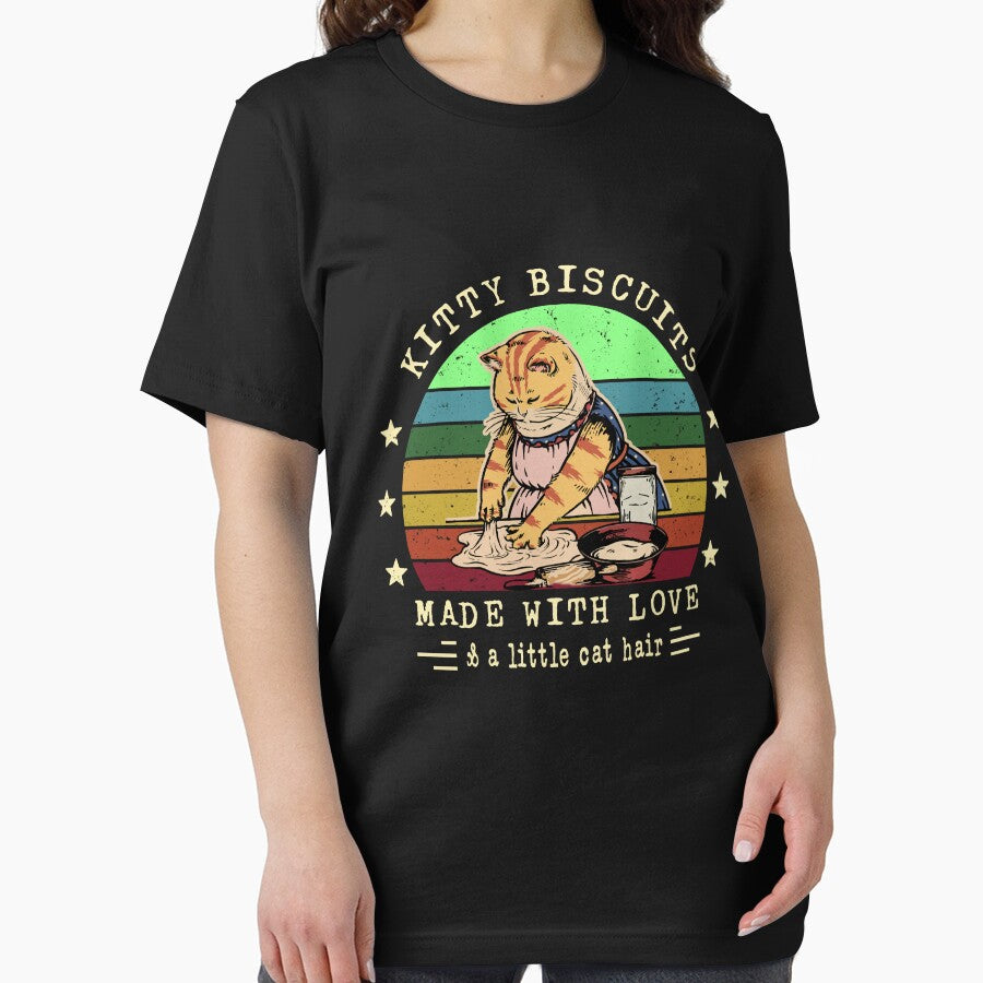 Kitty Biscuits Made With Love And A Little Cat Hair Funny Baking Cat, Kitty lover Gift Essential T-Shirt