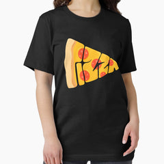 Pizza Typography Logo Pepperoni Pizza Slice Essential T-Shirt