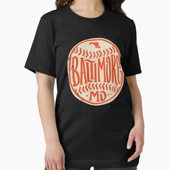 Baltimore Maryland Hand-Drawn Baseball Typography Art Essential T-Shirt