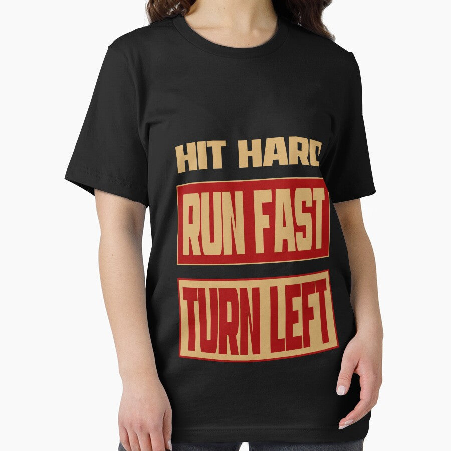 Baseball - Hit Hard Run Fast Turn Left Funny t Shirt Essential T-Shirt