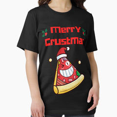 Merry Crustmas - Kawaii Red Pizza Slice Essential T-Shirt