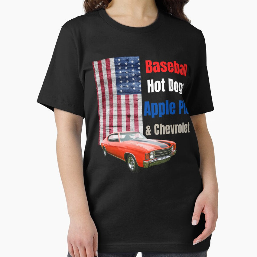 America Shirt Baseball,Hot Dogs,Apple Pie and chevrolet famous 70s commercial Essential T-Shirt