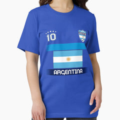 Argentina Soccer Shirt with Flag, Shield and Number 10 Essential T-Shirt