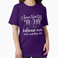 funny cute mother day quote and great gift for balinese cat mom Essential T-Shirt