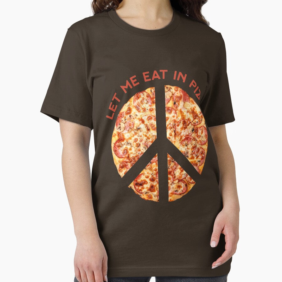 Let Me Eat in Pizza funny pun foodie peace sign Essential T-Shirt