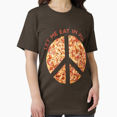 Let Me Eat in Pizza funny pun foodie peace sign Essential T-Shirt