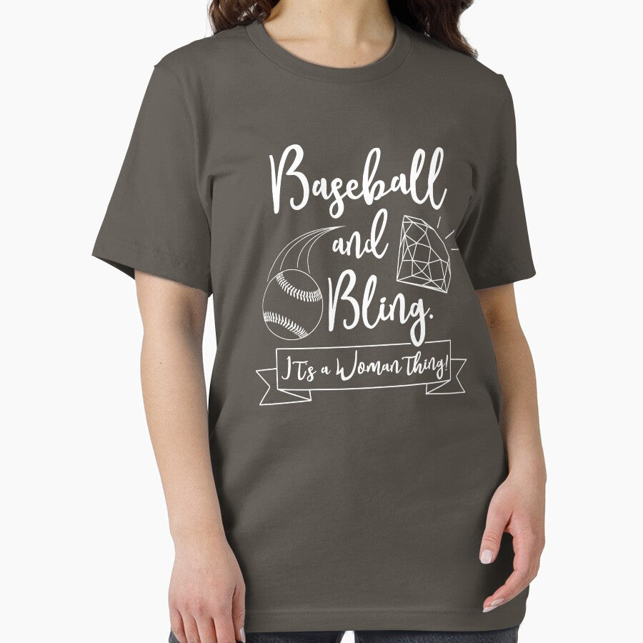 Baseball And Bling It's A Woman Thing Cute Women's Baseball Shirt Essential T-Shirt