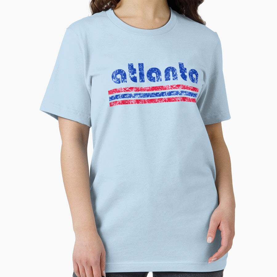 Atlanta Retro T Shirt Three Stripe Weathered Vintage Essential T-Shirt