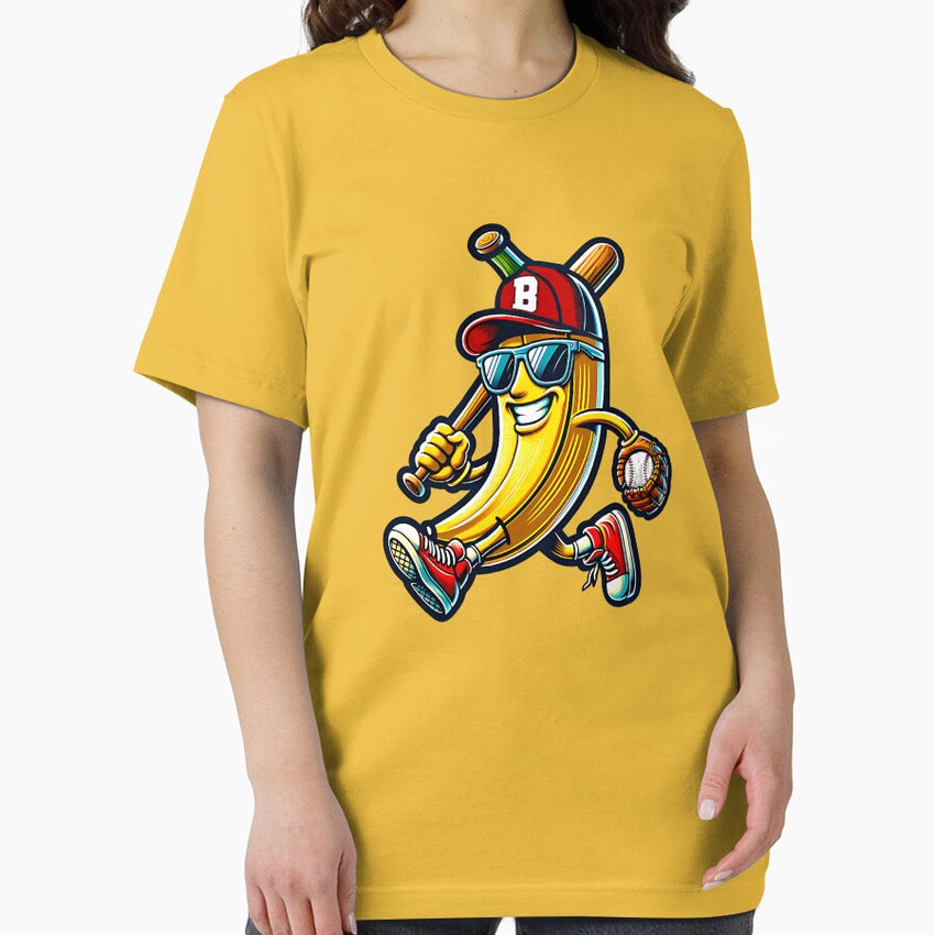 banana playing baseball fruit lover baseball player Essential T-Shirt