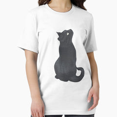 Funny Black Cat Looking At Sunset Essential T-Shirt