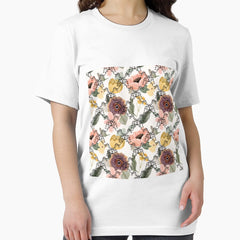 Retro Pink Flower Pattern Design Essential T-Shirt