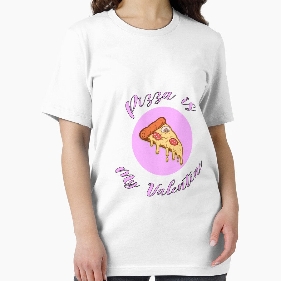 Pizza Is My Valentine violet Aesthetic Essential T-Shirt