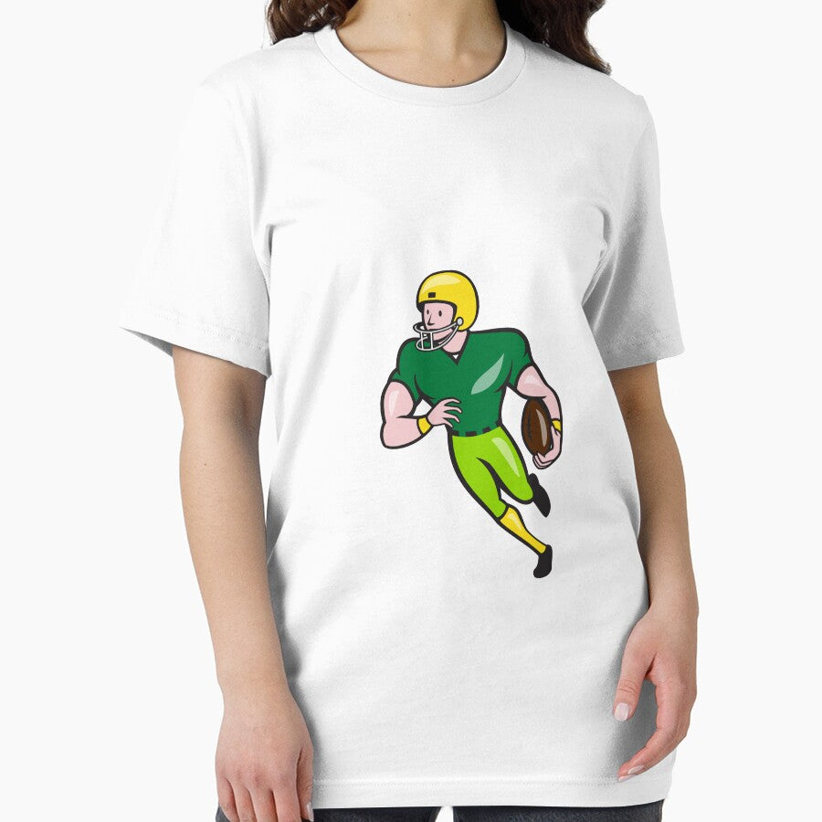 American Football Receiver Running Isolated Cartoon Essential T-Shirt