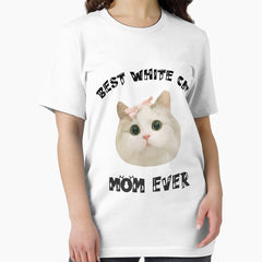 best white cat mom ever Essential T-Shirt