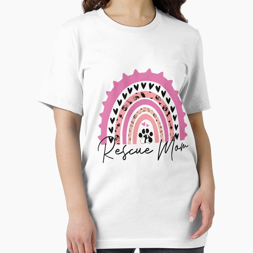 Leopard Boho Rainbow Mom Essential T-Shirt