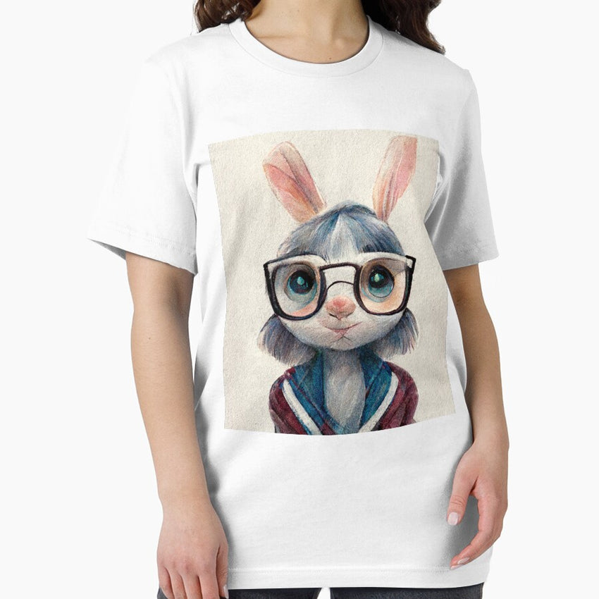cute bunny wearing glass Essential T-Shirt