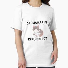 Cat mama Life Is Purrfect Cat lovers design Essential T-Shirt