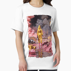 A Barbie Doll In A Yellow Hazmat Suit Surveying The Aftermath Of A Nuclear Explosion Barbenheimer 2023 Essential T Shirt