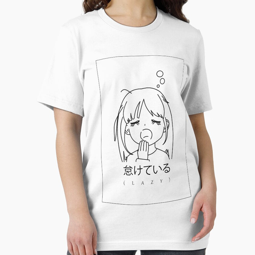 Anime Girl Aesthetic T Shirts Lazy Anime Neet Essential T Shirt