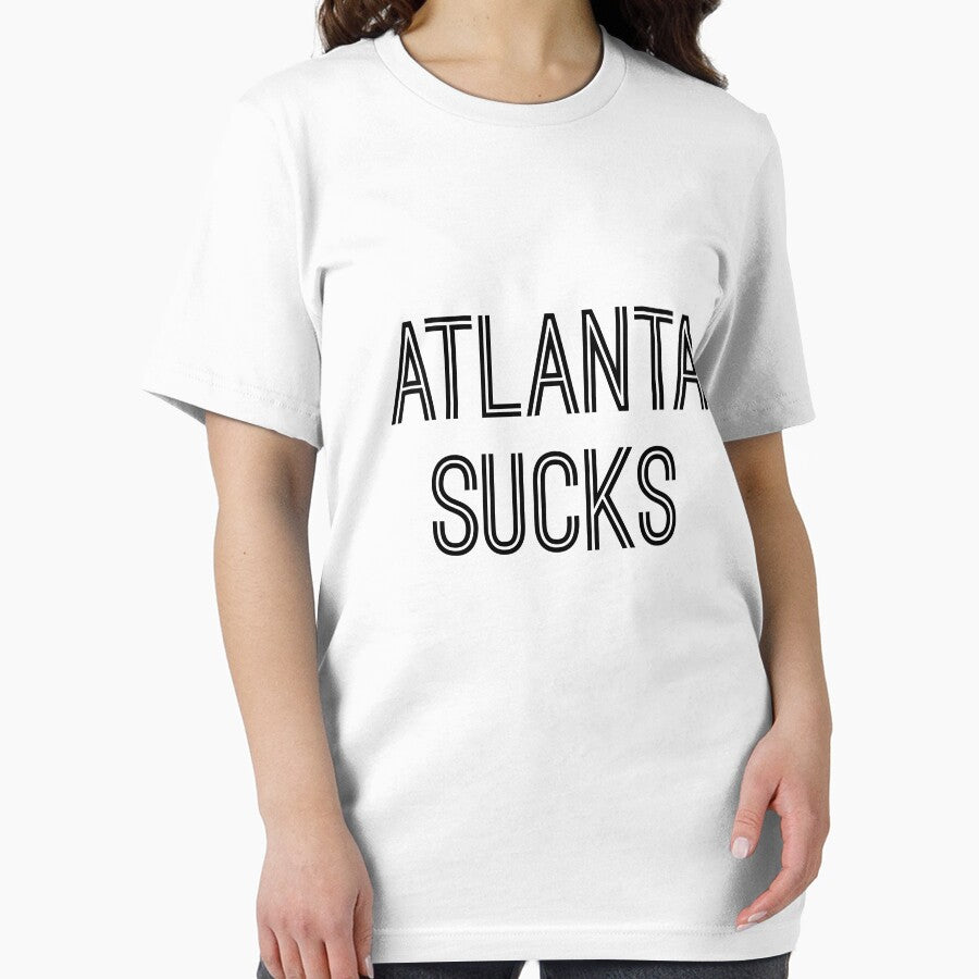 Atlanta Sucks (Black Text) Essential T-Shirt