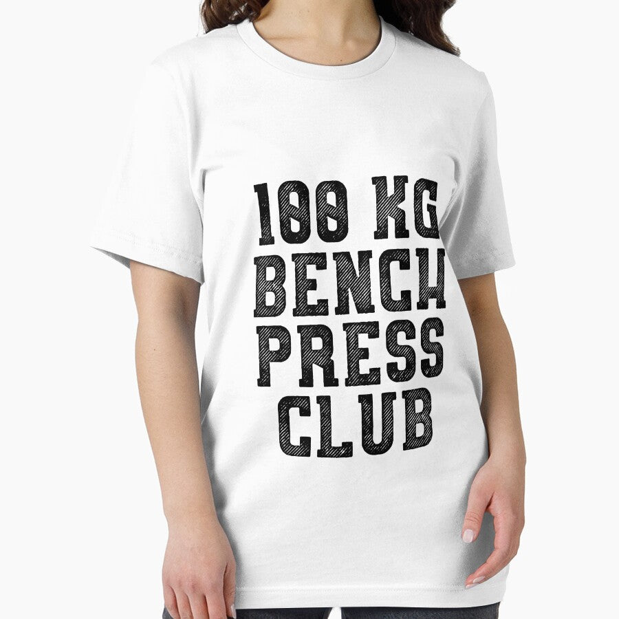 100KG Bench Press Club T-Shirt & Stickers - Gym Crossfit Fitness Essential T-Shirt