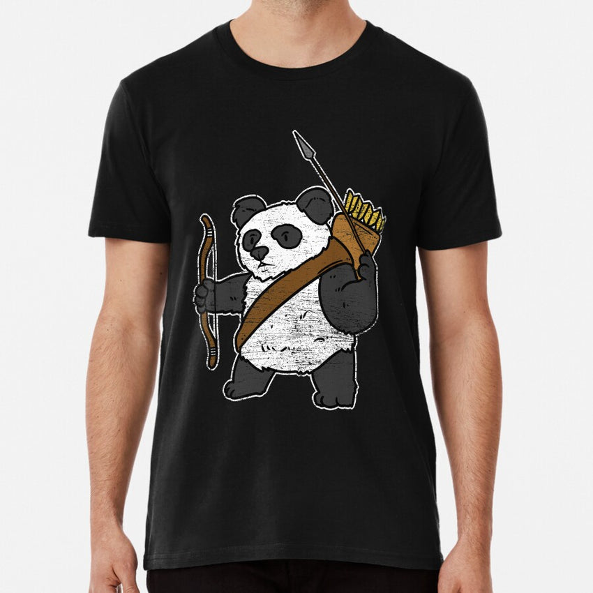 Archery Panda Arc Sports Longbow Gift Premium T-Shirt