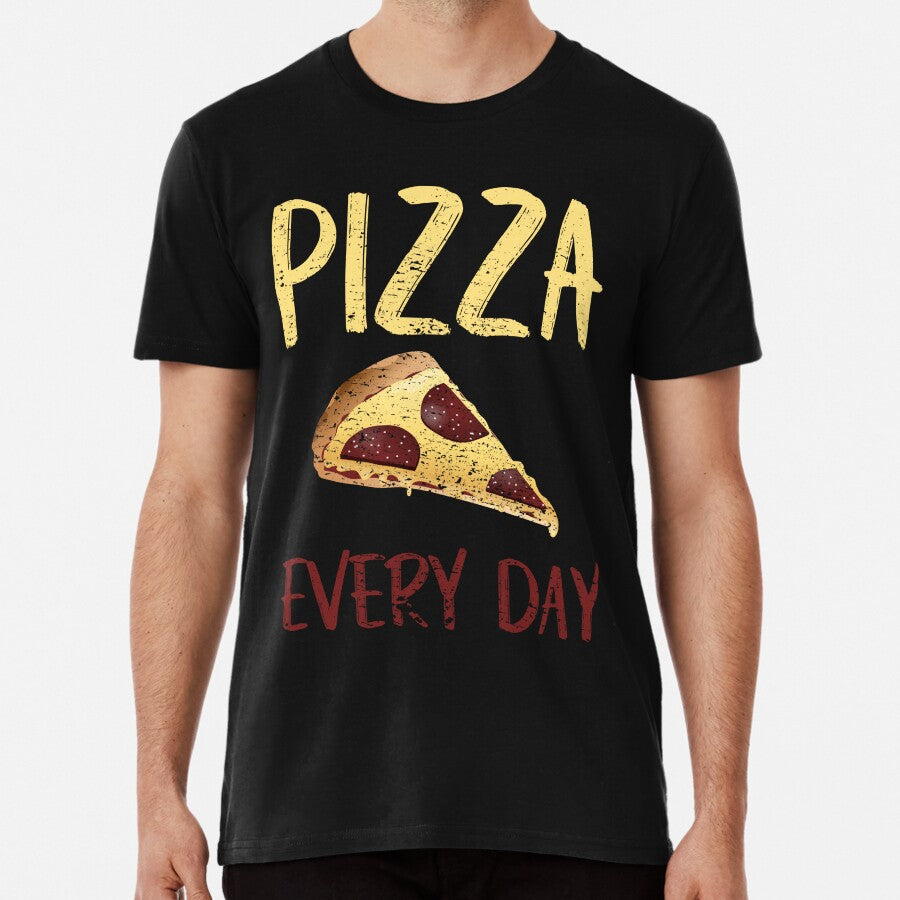 Pizza every day - colored distressed Premium T-Shirt