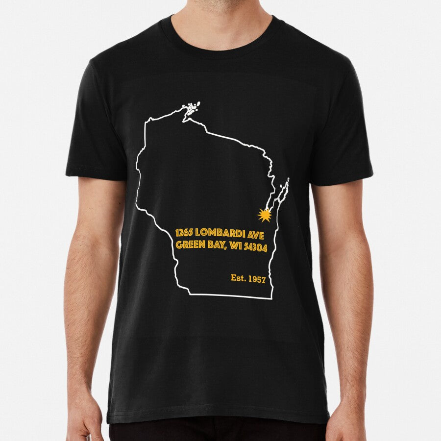 1265 Lombari Avenue - Lambeau Field, Green Bay WI - Home of the Green Bay Packers Premium T-Shirt
