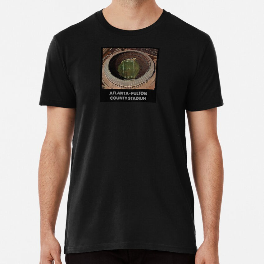 Atlanta Fulton County Stadium Black Premium T Shirt