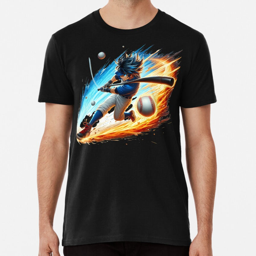 BaseBall Anime Fire Momentum Premium T-Shirt