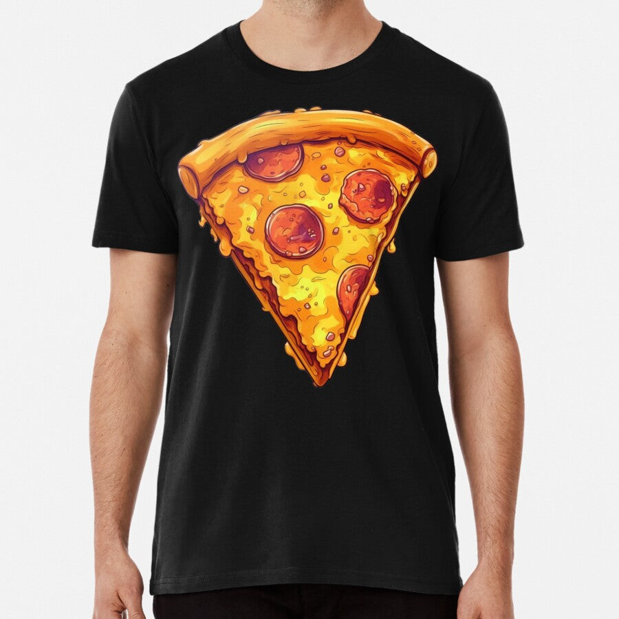 Pepperoni Pizza Clip Art Graphic Premium T-Shirt