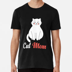 Happy Mothers Day Cat mom design Premium T-Shirt