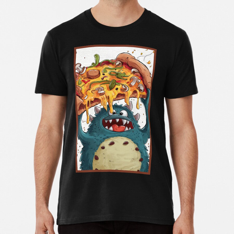 Pizza Monster blue version! Premium T-Shirt