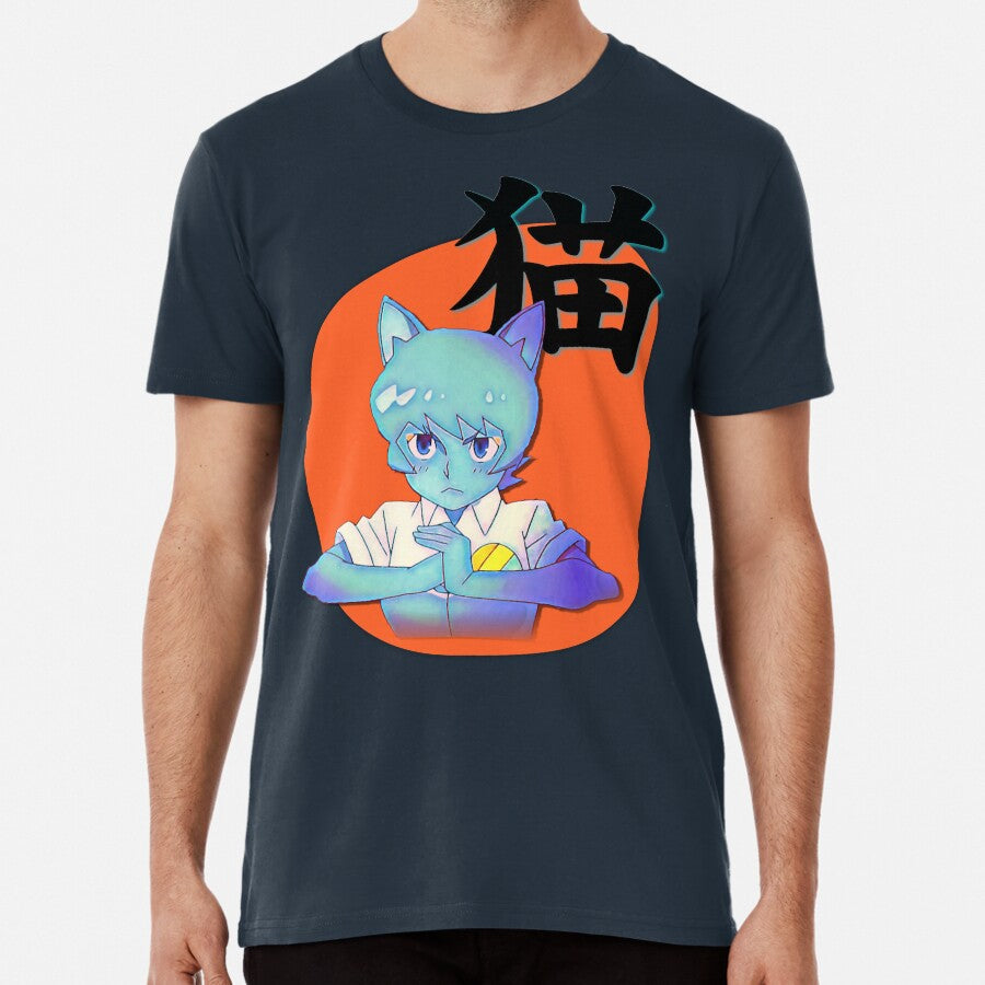 Anime Nicole With Cat In Japanese Amazing World Of Gumball Premium T Shirt