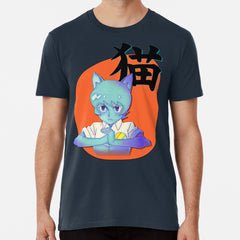 Anime Nicole With Cat In Japanese Amazing World Of Gumball Premium T Shirt