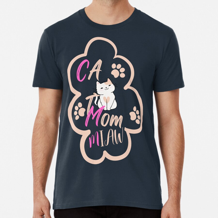 Cat Mom Miaw for women, Gift to Mom, Cat miaw girls Premium T-Shirt
