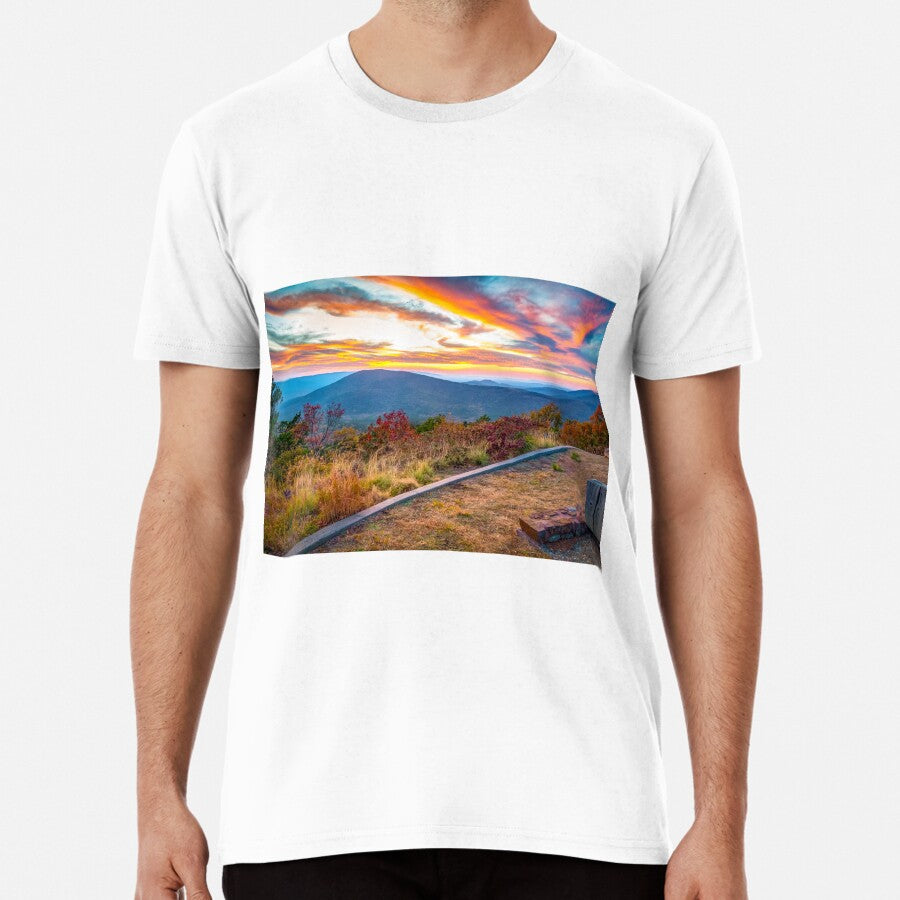 An Autumn Sunset Symphony Along Talimena National Scenic Byway Premium T Shirt