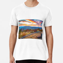 An Autumn Sunset Symphony Along Talimena National Scenic Byway Premium T Shirt